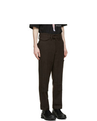 Youths in Balaclava Brown Brushed Wool Trousers