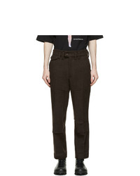 Youths in Balaclava Brown Brushed Wool Trousers
