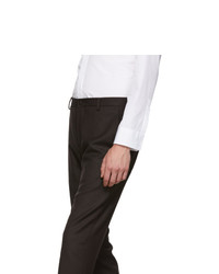 Giorgio Armani Brown Virgin Flannel Trousers