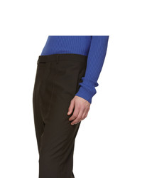 Rick Owens Brown Wool Astaires Cropped Trousers