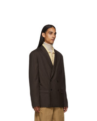 Lemaire Brown Double Breasted Blazer