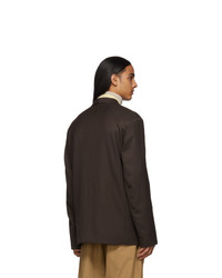 Lemaire Brown Double Breasted Blazer