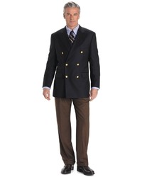 Brooks Brothers Country Club Saxxon Wool Madison Fit Pleat Front Trousers