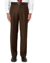 Brooks Brothers Golden Fleece Saxxon Wool Pleat Front Madison Fit Trousers