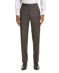 Canali Houndstooth Stretch Wool Dress Pants