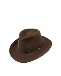 Olney Hats Crushable Wool Outback Hat Brown