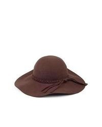 Scala Hats Wool Felt Floppy Hat Chocolate
