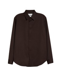 Jil Sander Wool Gabardine Button Up Shirt