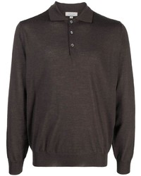 Canali Long Sleeved Wool Polo Shirt