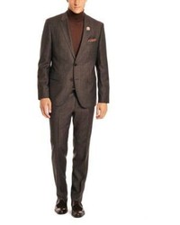 Hugo Boss Johnstonslenon Regular Fit Virgin Wool Plaid Suit
