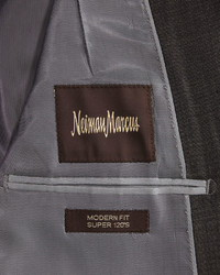 Neiman Marcus Modern Fit Wool Two Piece Nailhead Suit Brown