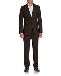 Armani Collezioni Regular Fit Stretch Wool Two Button Suit