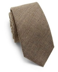 Saks Fifth Avenue Collection Wool Silk Herringbone Tie