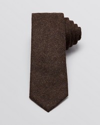 Bloomingdale's Hardy Amies Chocolate Wool Flannel Skinny Tie