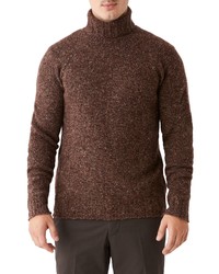 Frank and Oak Wool Blend Donegal Turtleneck Sweater