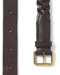 Dunhill 25cm Brown Woven Leather Belt
