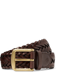 Mulberry 4cm Brown Woven Leather Belt
