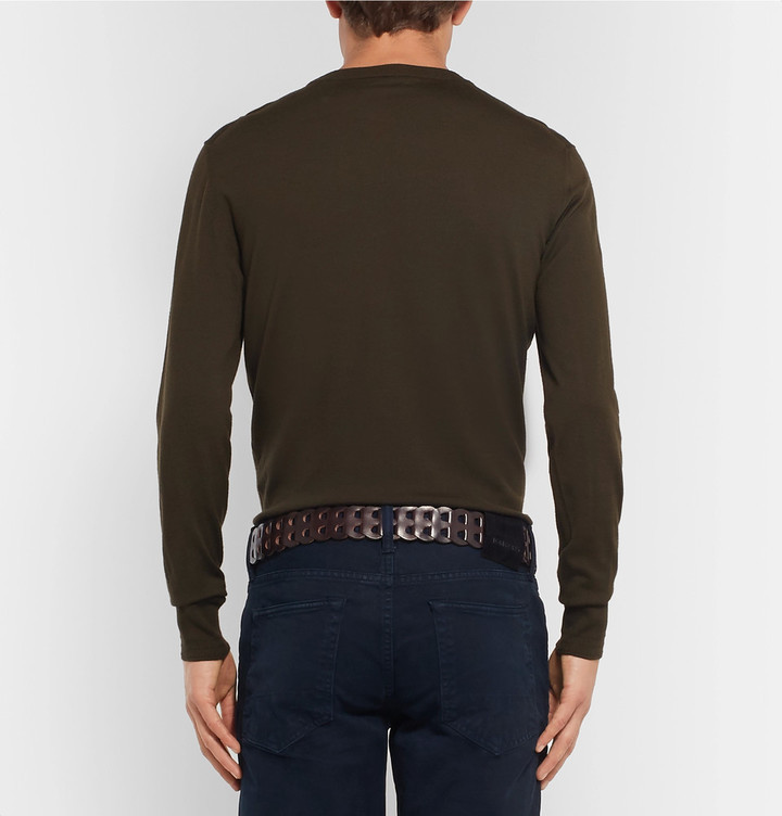 Tom Ford 4cm Woven Leather Belt, $1,190 | MR PORTER | Lookastic