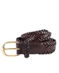 Bassin and Brown Plaited Leather Belt Brown