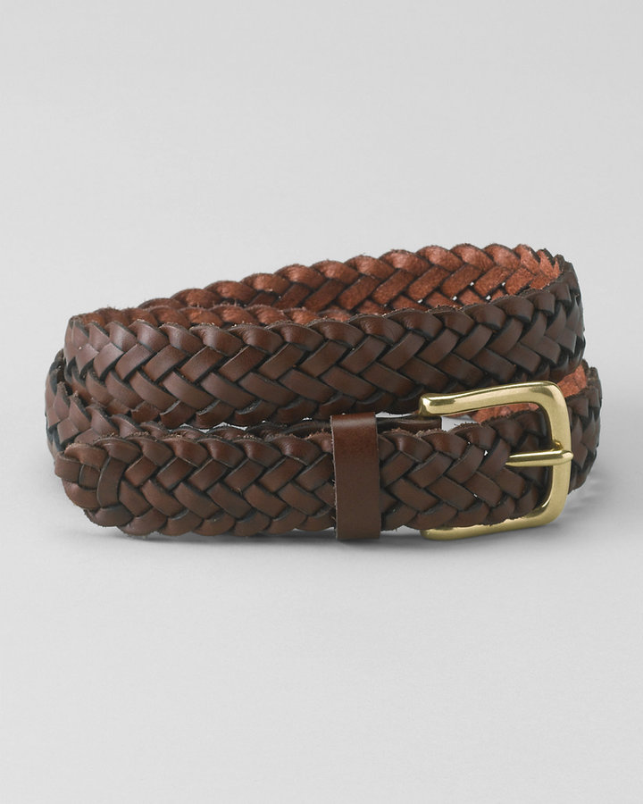 eddie bauer braided leather belt