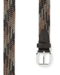 Etro Brown 35cm Woven Textured Leather Belt