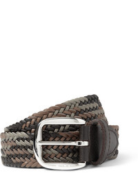 Etro Brown 35cm Woven Textured Leather Belt