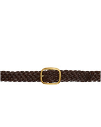 Maximum Henry Brown And Gold Braided Wide Oval Belt