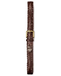 Charles Tyrwhitt Brown Leather Weave Belt
