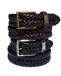 Nautica Leather Hand Braided Belt