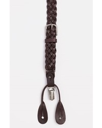 Trafalgar Nevada Convertible Braided Leather Suspenders