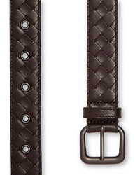 Bottega Veneta Wide Intrecciato Woven Leather Belt