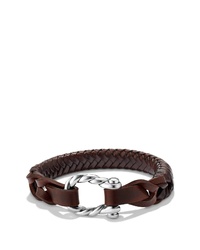David Yurman Maritime Leather Woven Shackle Bracelet