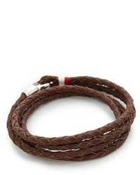 Miansai Trice Woven Leather Wrap Bracelet