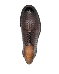 Doucal's Almond Toe Leather Derby Shoes