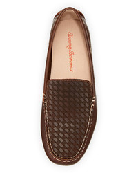 Tommy Bahama Augustine Woven Leather Loafer Brown