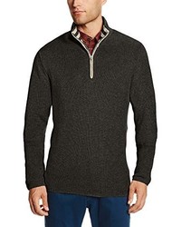 Alex Stevens Contrast Trim Quarter Zip Sweater