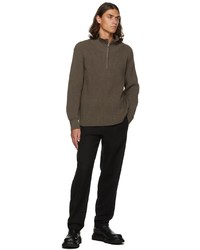 Judy Turner Taupe Laurence Zip Up Sweater