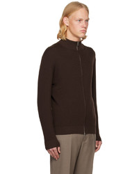Second/Layer Brown Zip Sweater