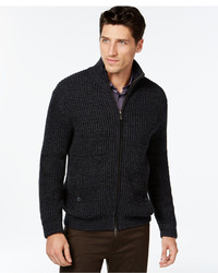 Vince Camuto Full Zip Textured Sweater