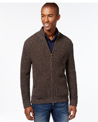 Vince Camuto Full Zip Textured Sweater