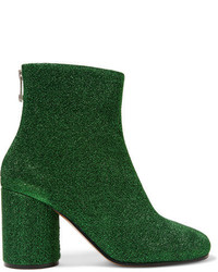 Maison Margiela Textured Lam Ankle Boots Green