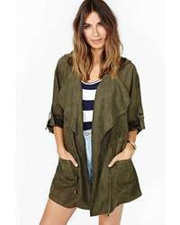 Nasty Gal Incognito Anorak Army Green