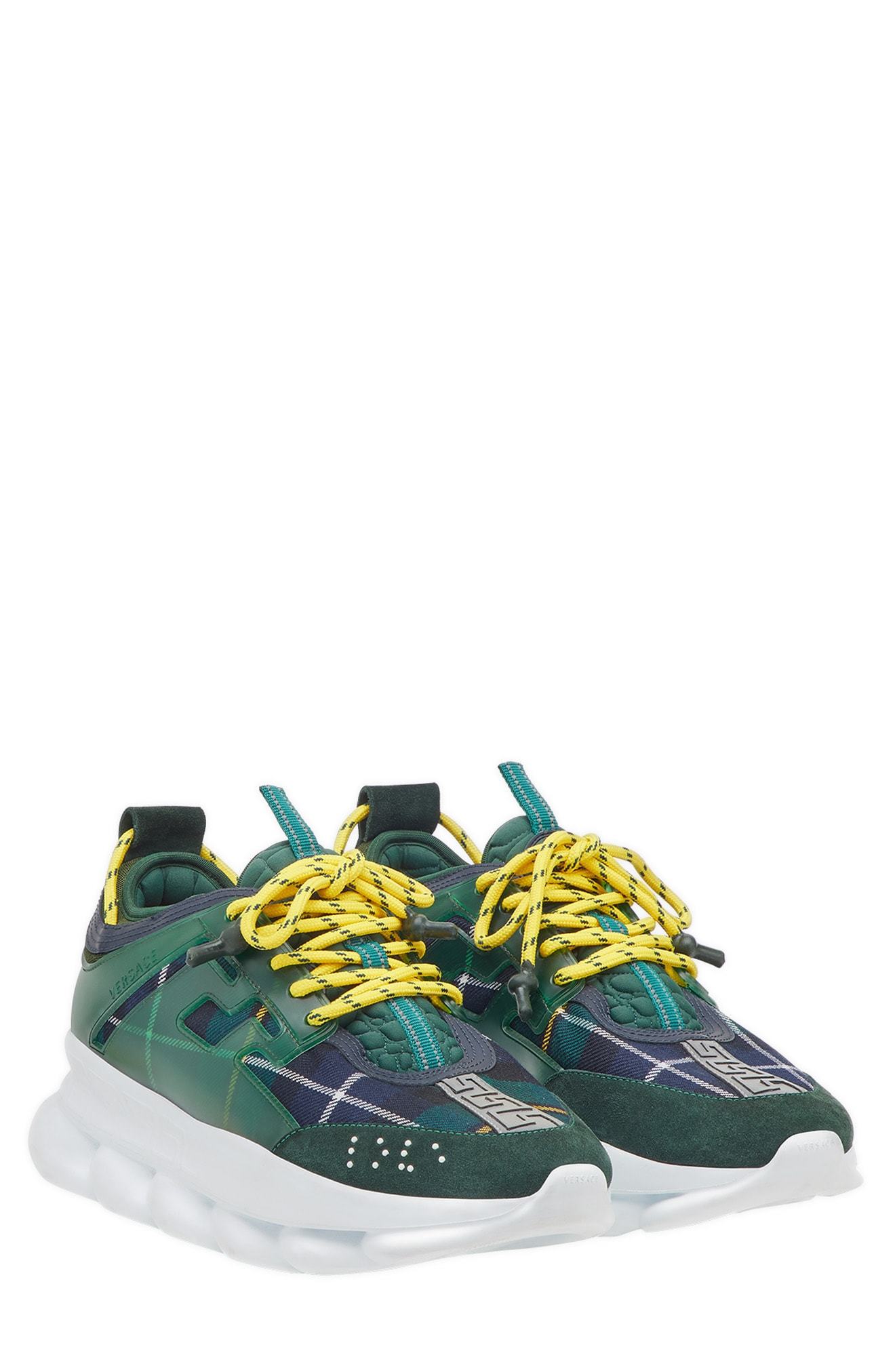 Versace Chain Reaction light mesh sneakers - ShopStyle