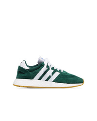 adidas Green And White I 5923 Mesh And Suede Leather Sneakers