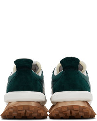 Lanvin Green White Nylon Bumpr Sneakers