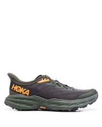 Hoka One One Logo Print Lace Up Sneakers