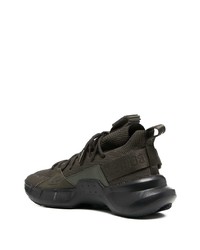 Neil Barrett Mesh Panelled Lace Up Sneakers