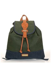 Aryana Chic Green Flap Closure Top Handle Adjustable Backpack