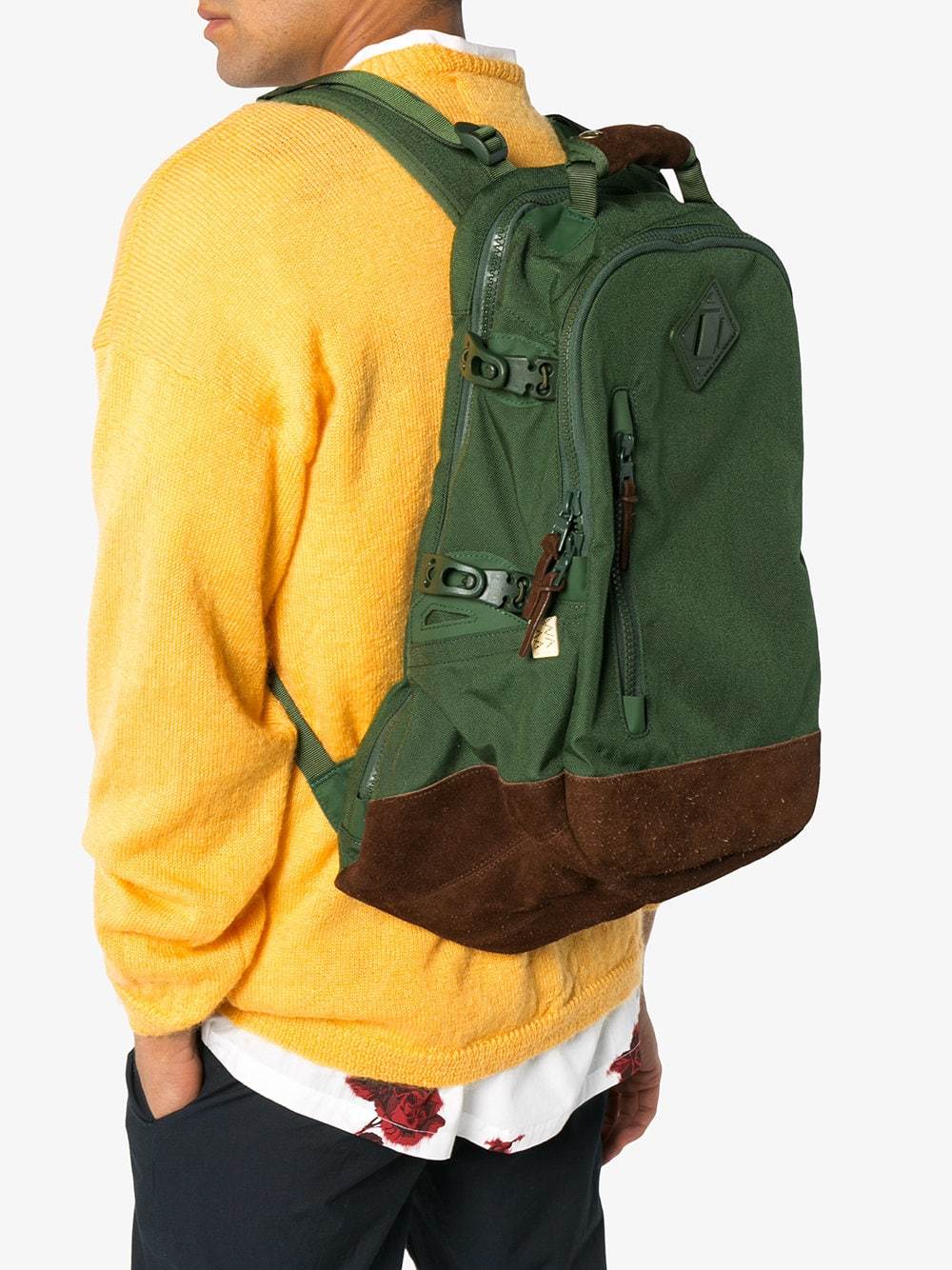 VISVIM Green And Brown Cordura 20l Suede Backpack, $1,125