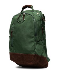 VISVIM Green And Brown Cordura 20l Suede Backpack